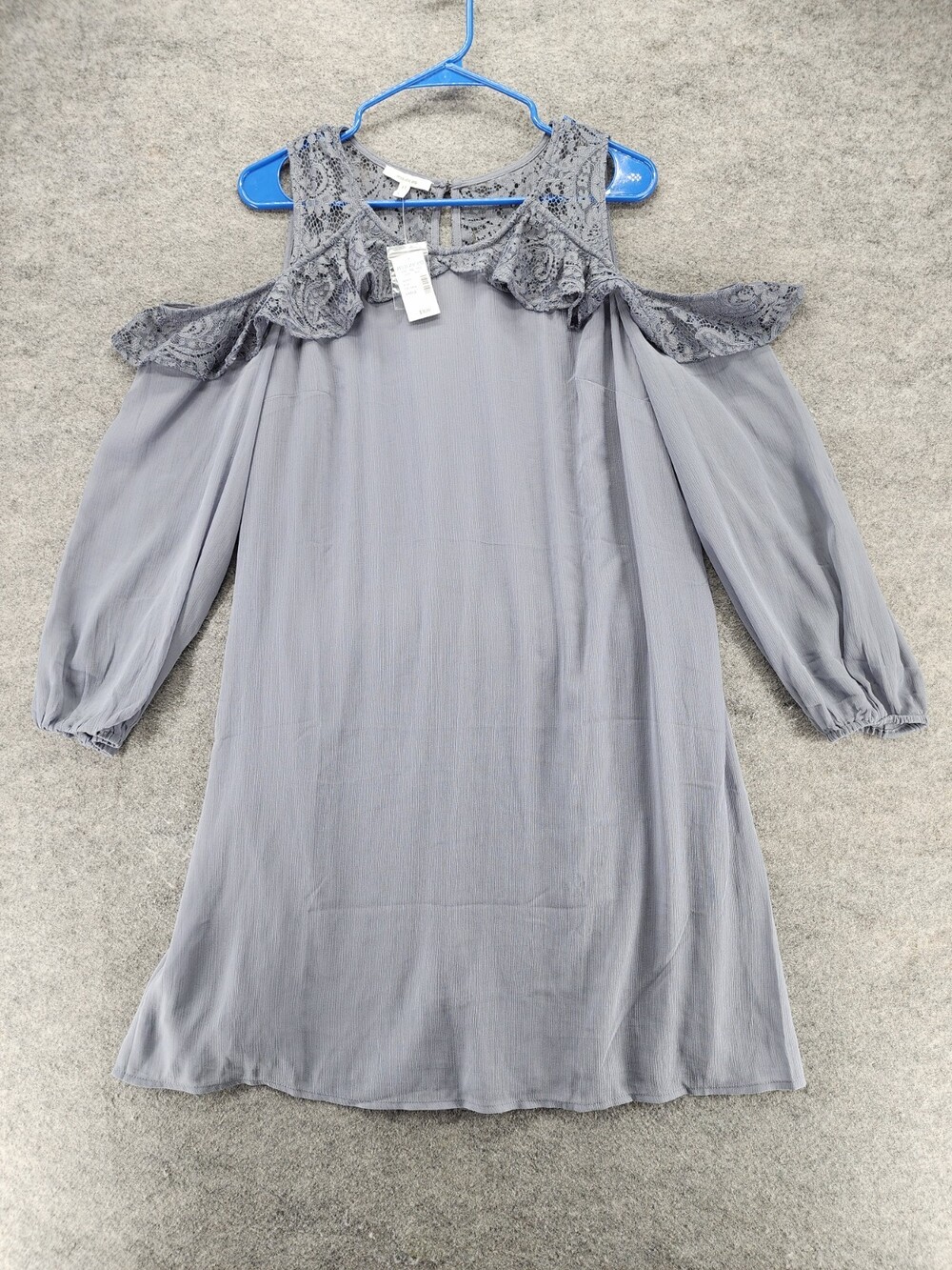 Maurices Dress Womens Large Cold Shoulder Gray